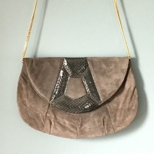 Vintage Ruth Saltz Suede Shoulder Bag Clutch